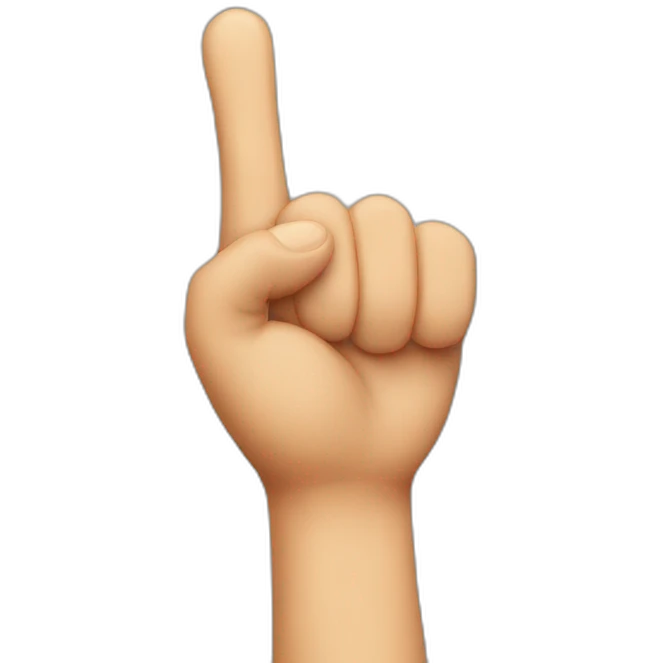 Long middle finger emoji
