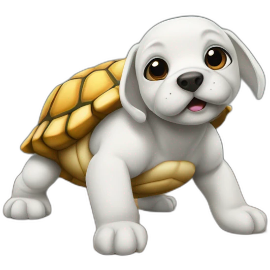 Tortue sur chien emoji