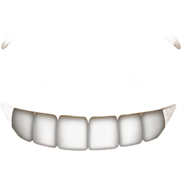 smile mouth with raised eyebrows  emoji