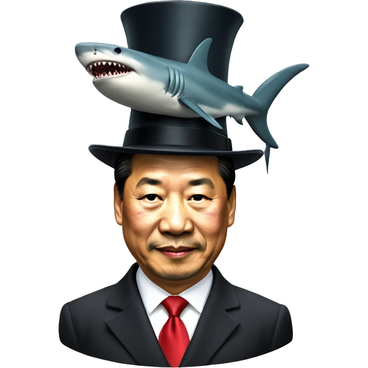 xijinping,shark with tophat emoji