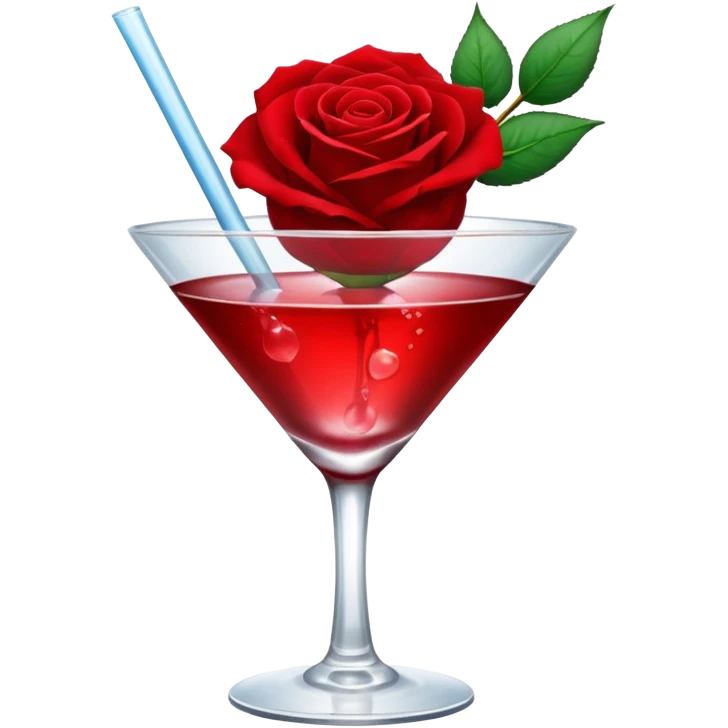 🍸+🍹🖤+🌹 emoji