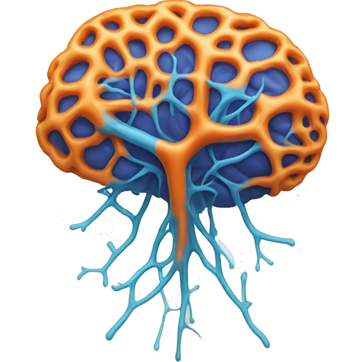  a brain cell like an orange emoji