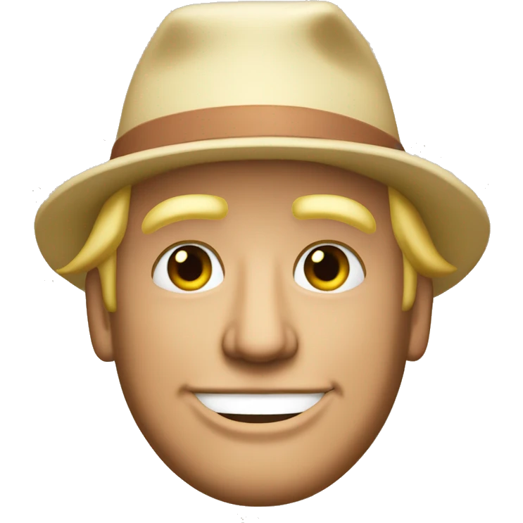 Smiling tan Donald Trump MAGA hat emoji
