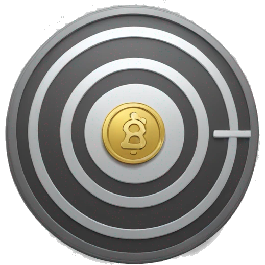 target with a coin in the cernter  emoji