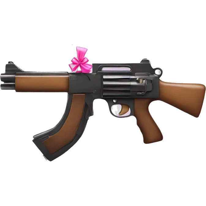 gun with pink bow emoji