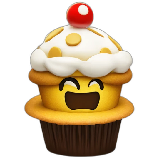 mario cupcake emoji
