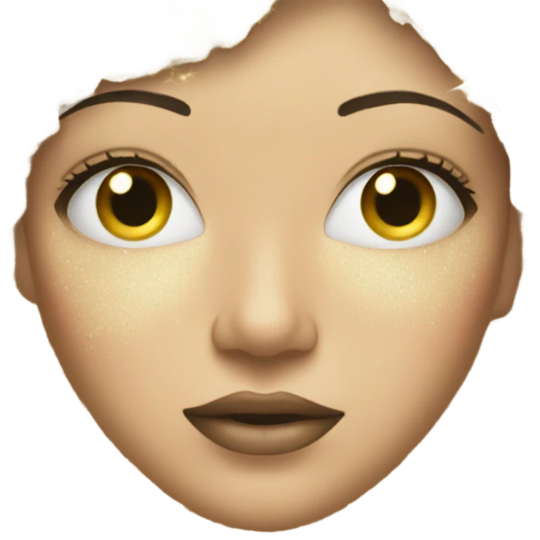 A face with gliteers emoji