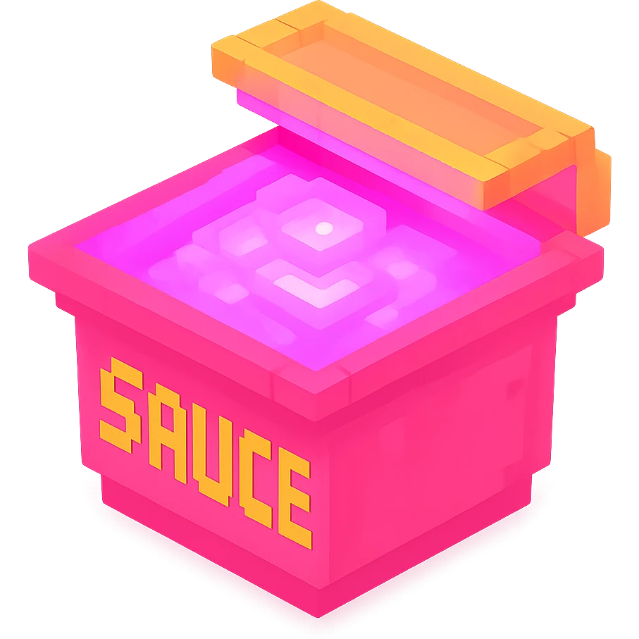 сделай соус из фастфуда розовый светящийся, no background  emoji