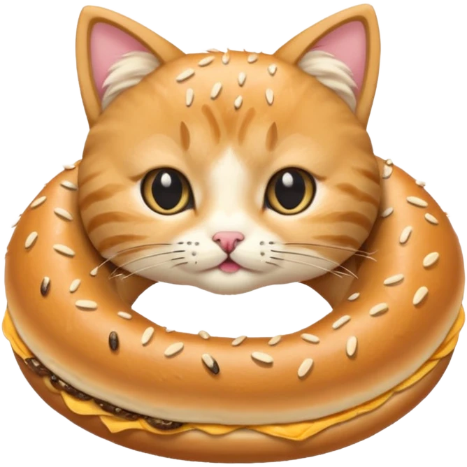 Kedi simit yiyor emoji