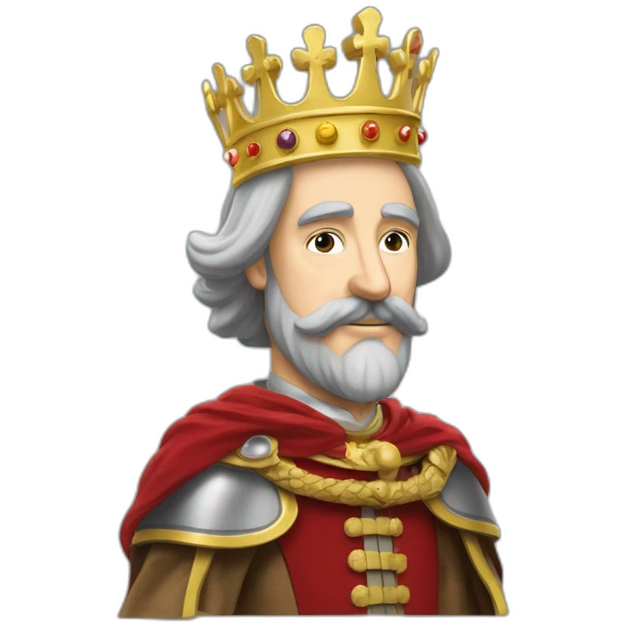 Le roi Charlemagne qui écrase avec le pied Henri IV emoji