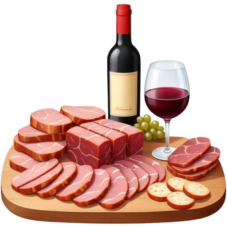 SPAM charcuterie AND wine on a patio of a french hotel emoji