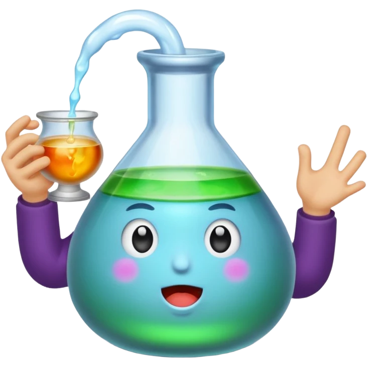 mystic lab character tasting potion from fingertip emoji