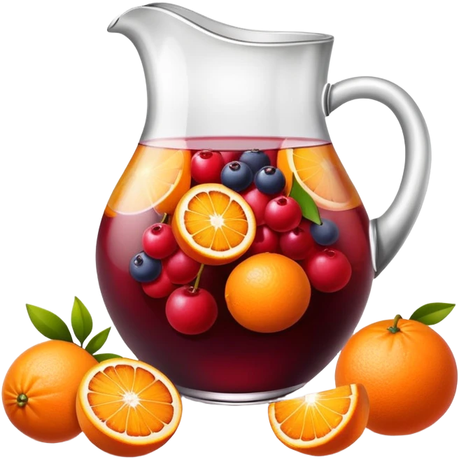 Sangria pitcher with fruit emoji