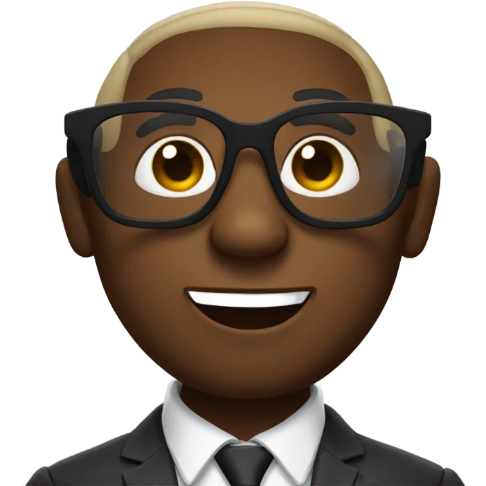 Black Spiderman with glasses emoji