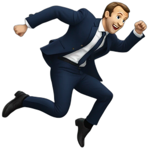 Macron jumping emoji