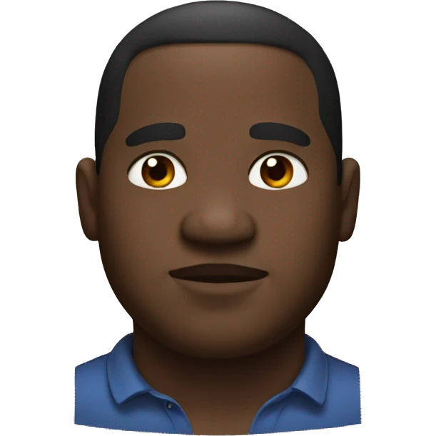 Fat black man emoji