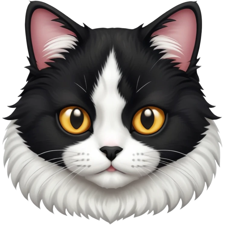 Our black and white cat  emoji