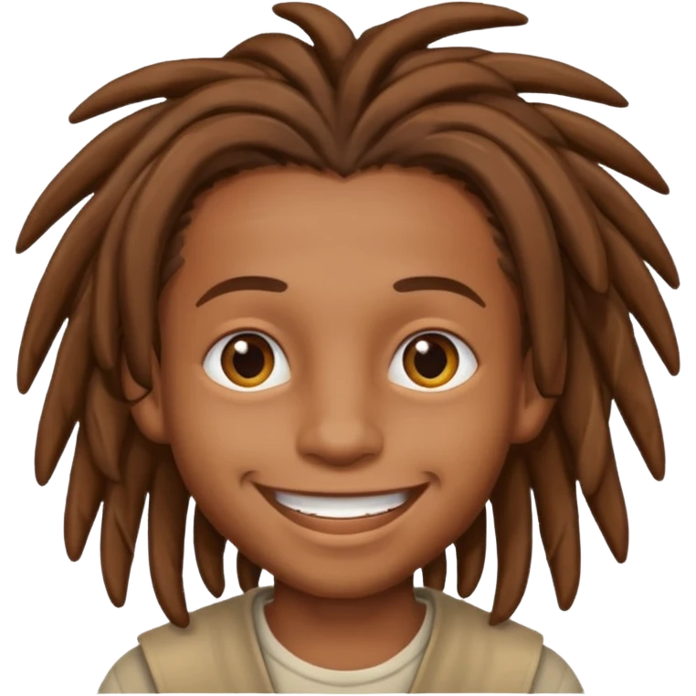Brown skin dreadhead boy emoji