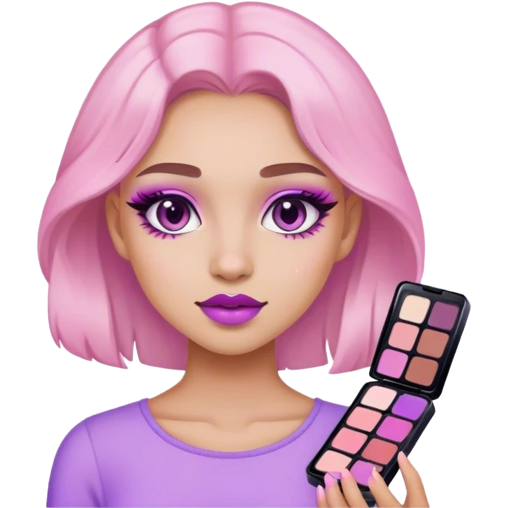 busco una niña que venda maquillaje que se llame florii y sus colores de identidad son el rosado claro ymorado claro emoji
