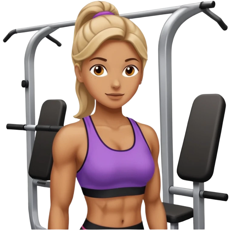 Chica en gimnasio emoji