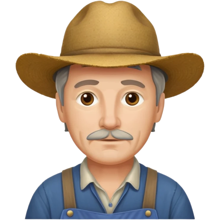 Puritan farmer male middle age emoji