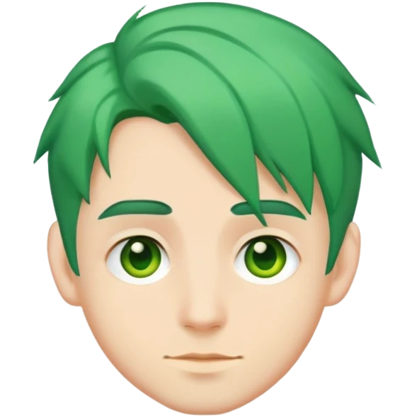 Male green hair emoji