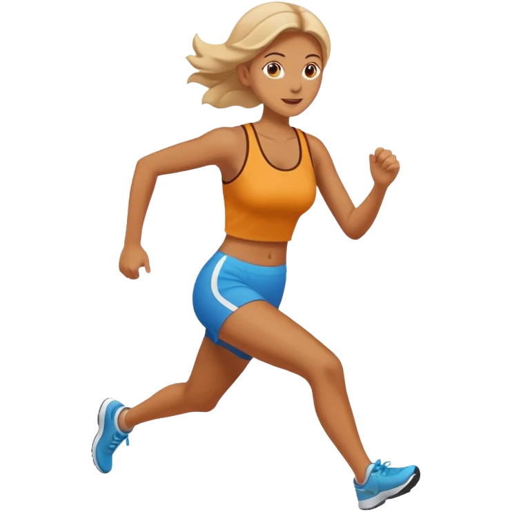 Woman Running to food emoji