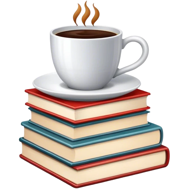 Books and coffe emoji