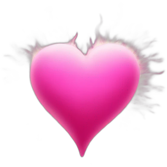 a heart that is surrounded by pink fire emoji