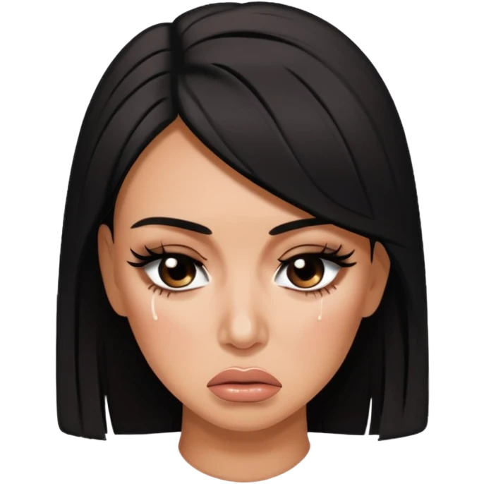Ugly Kim kardashian cry emoji