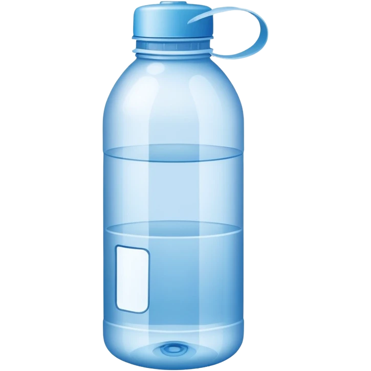 a use and throw plastic water bottle in a simple vector style emoji