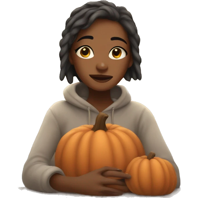 Cozy fall morning girl emoji
