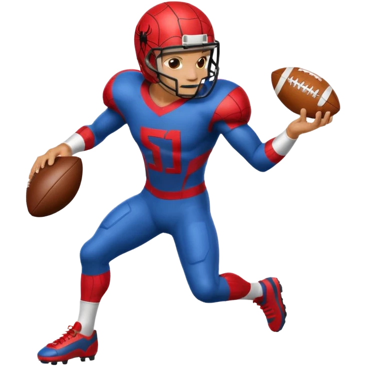 Spiderman playing football emoji