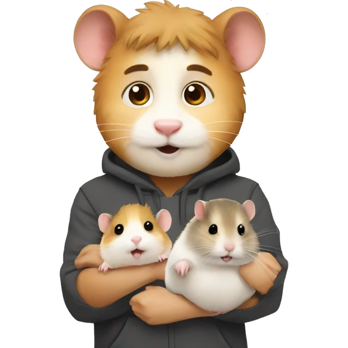 hamster with human emoji