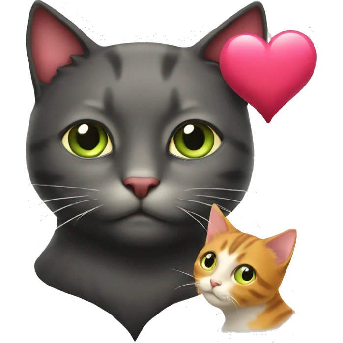 Heart with cat emoji
