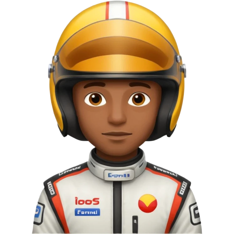 Formula racer black man emoji