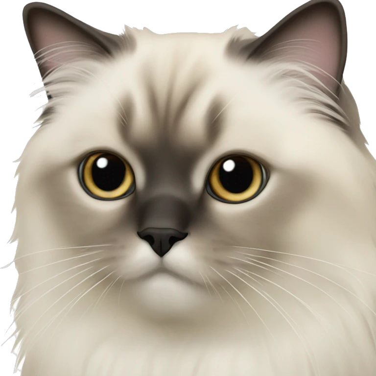 a himalayan birman cat with grey eyes emoji