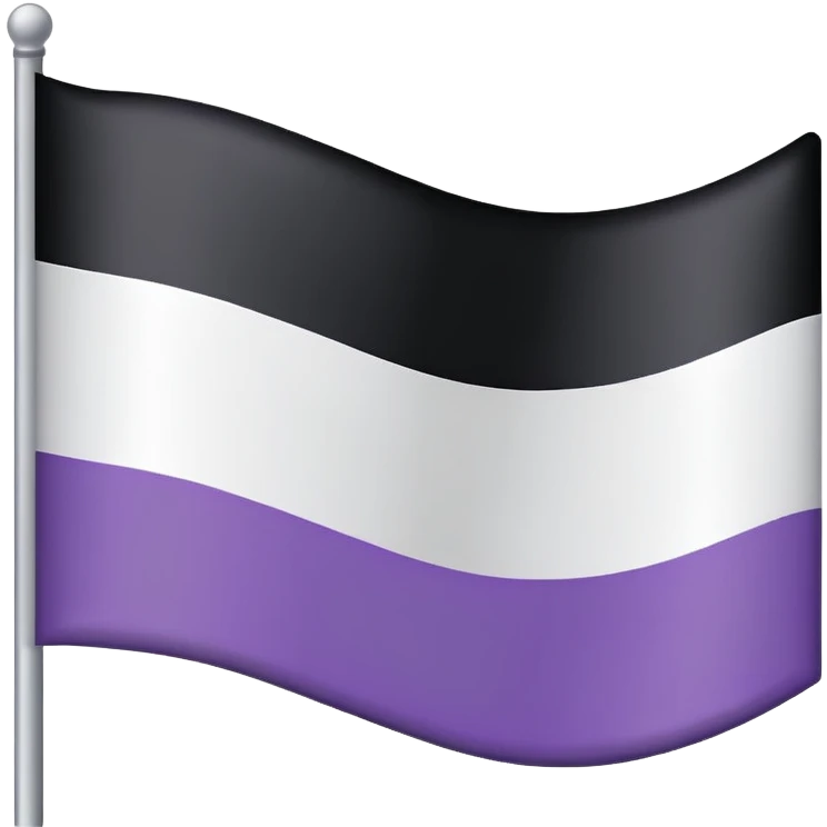 The asexual flag  emoji