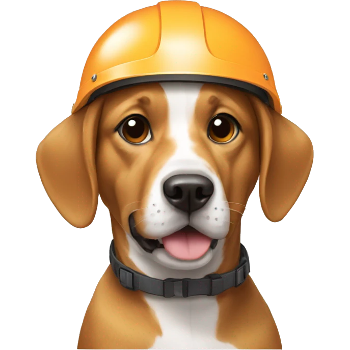Dog wearing helmet  emoji