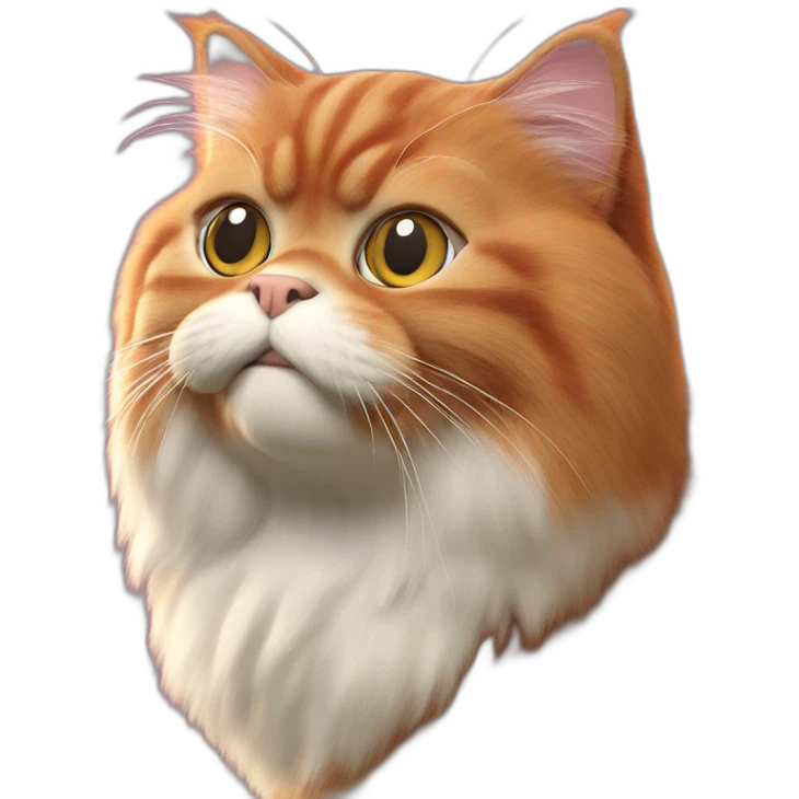 Red Persian Cat 3D Model emoji