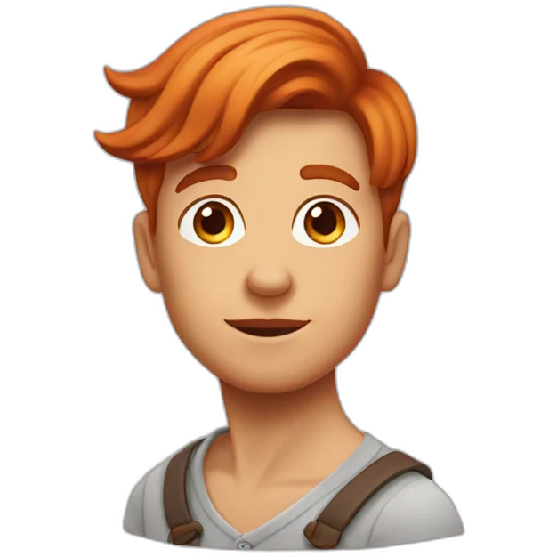Garçon roux qui court emoji