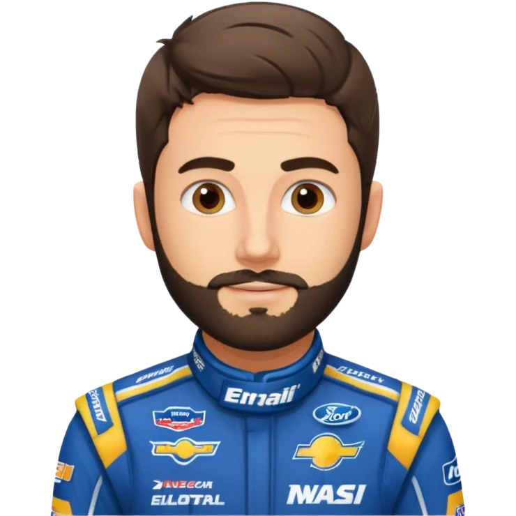 chase elliott nascar driver with stubble beard emoji