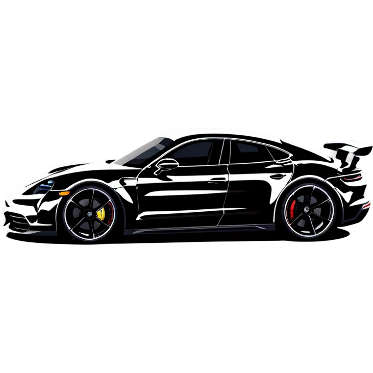 Black Porsche taycan  emoji