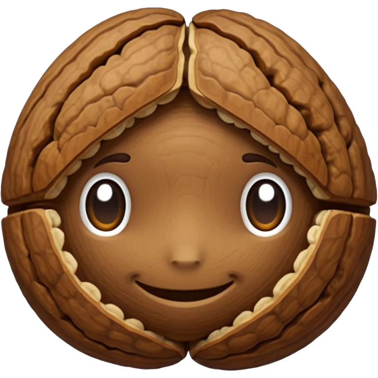 a whole walnut. closed. NOT OPEN! NO FACE! emoji