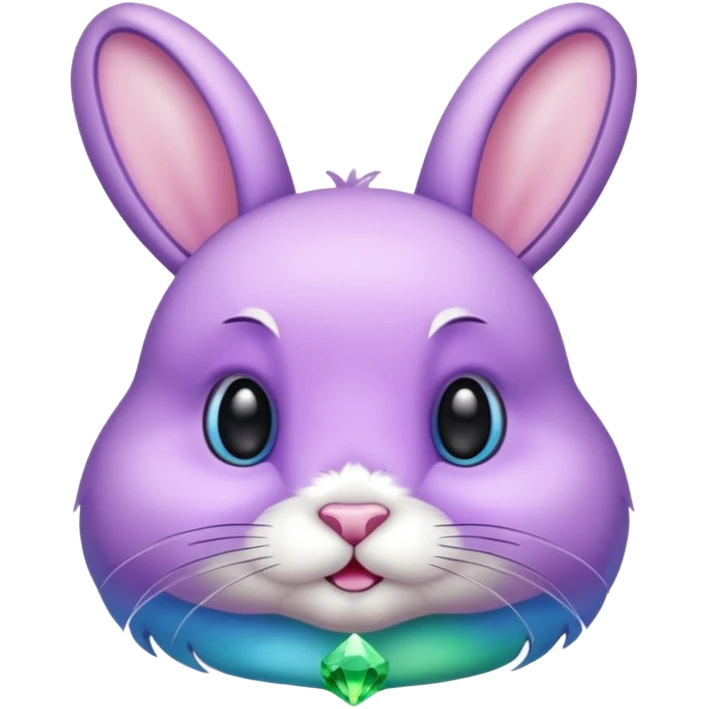 Bunny with colours cristal emoji