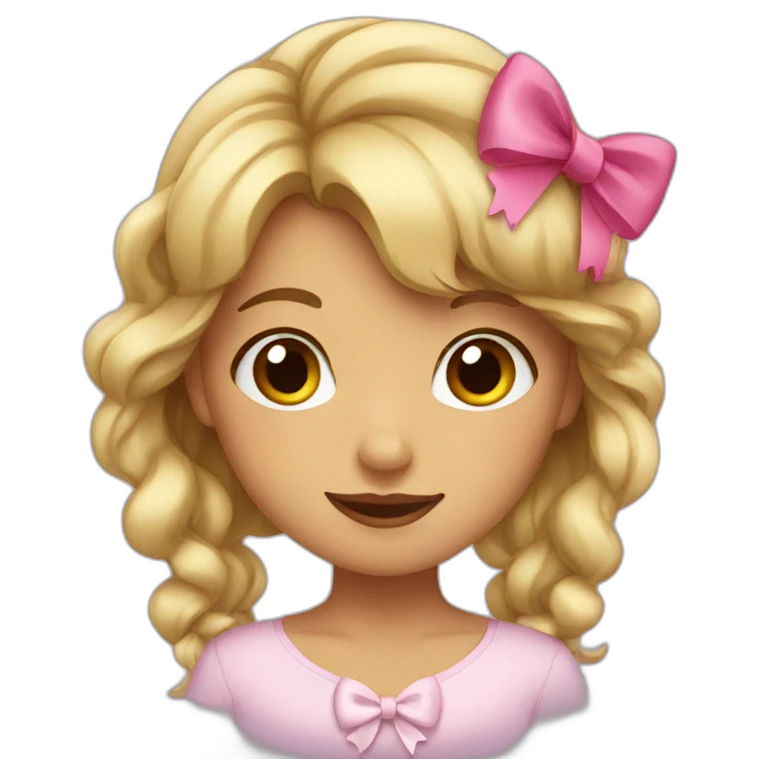 girl wearing bow emoji