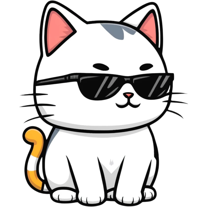 Cat with sunglasses emoji