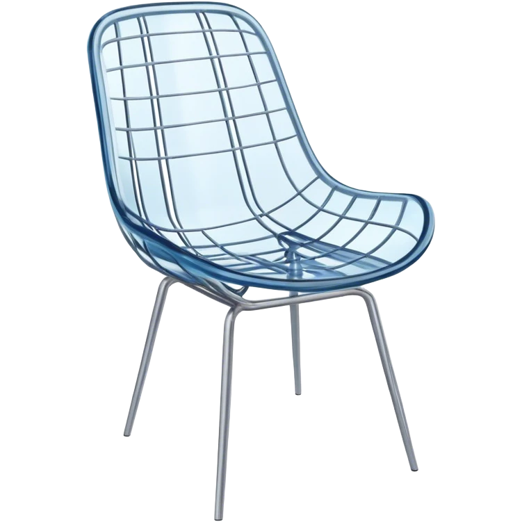Icon for Furniture Design: a drawing of furniture elements, such as a chair or table, with a 3D model of the piece displayed alongside. The icon should represent the process of designing and modeling furniture. Transparent background. emoji
