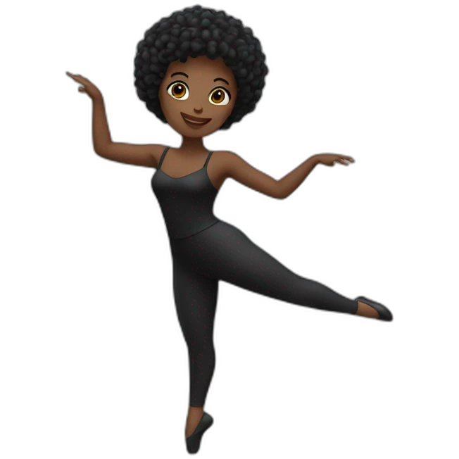 Femme noir qui danse emoji