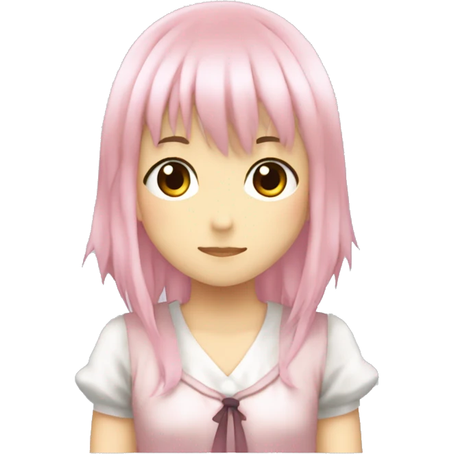 Madoka kaname "light pink hair wit bangs" emoji